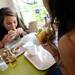 Blimpy Burger diners dig into their lunch after waiting over two hours in line on Tuesday, August 13, 2013. Melanie Maxwell | AnnArbor.com